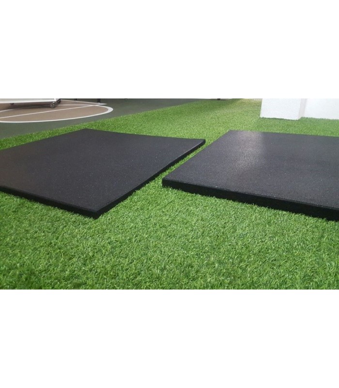 Losas caucho negro 1,5cm de 1,00x1,00m-