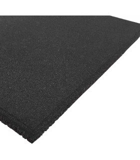 Loseta de Caucho alta intensidad Negra 20mm-1x1m