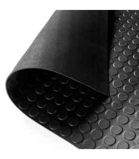 M2 SUELO DE GOMA DE CIRCULO COLOR NEGRO DE 3MM ANCHO 1M