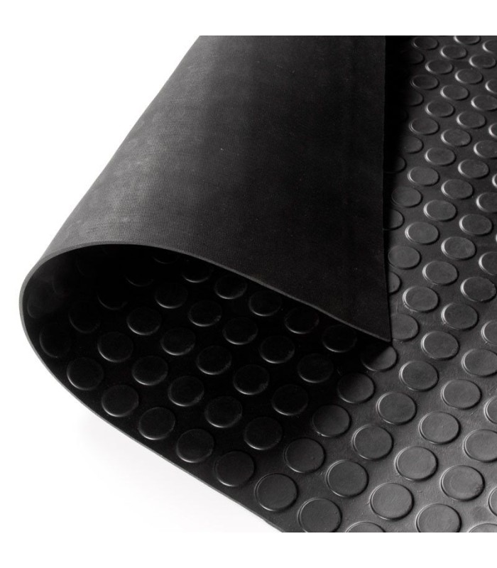 M2 SUELO DE GOMA DE CIRCULO COLOR NEGRO DE 3MM ANCHO 1M